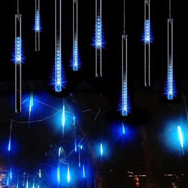 

strings led meteor shower rain lights holiday string 8 tubes 144 leds icicle snow falling for xmas party drop