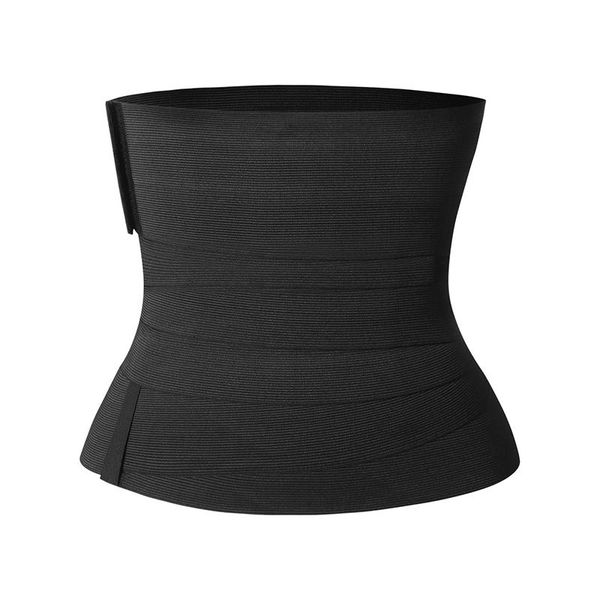 

waist support women trainer shapewear belt slimming tummy wrap trimmer postpartum reductive girdle modeling strap body shaper, Black;gray