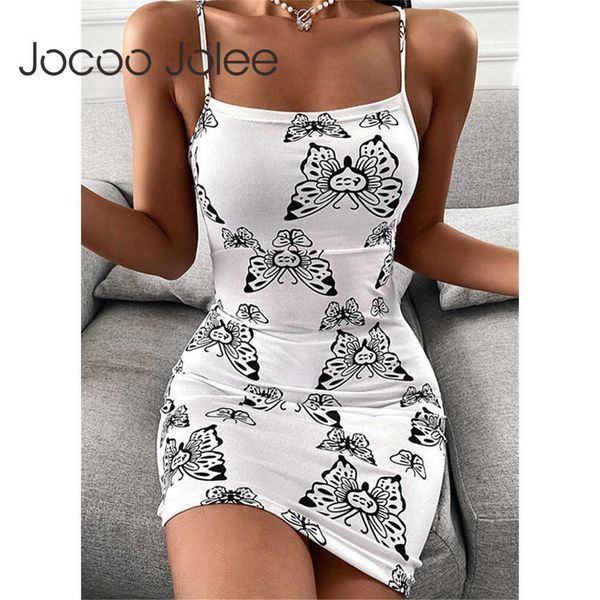 

jocoo jolee elegant strap bodycon dress skinny bandage mini dress summer y2k short dress beach party 210619, Black;gray