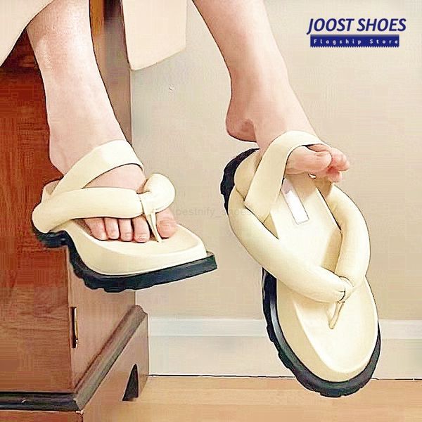 

korean non-slip sponge cake platform women's sandals 002, Black