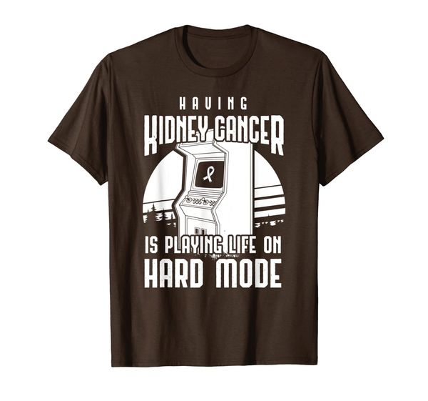 

having kidney cancer is playing life on hard mode t-shirt, White;black