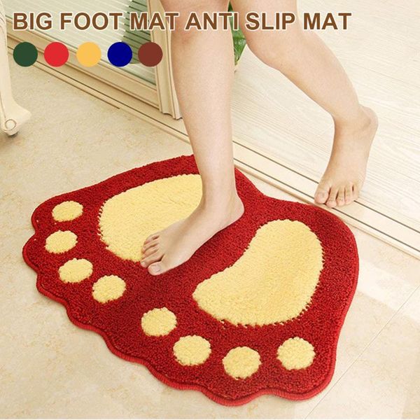 

carpets 40*60cm big feet bath toilet mat bathroom rugs area for fet carpet doormat floor absorbent microfiber mats foot pad rug