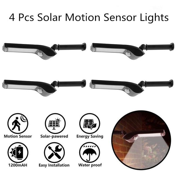 

solar lamps 4 pack 36 led light wall lamp outdoor garden rotatable mounting pole motion sensor security waterproof luces solares