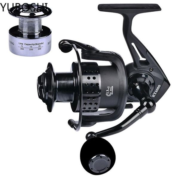 

spinning fishing reel 13+1bb 2000-7000 series coil metal spining interchanged left/right hand wheel baitcasting reels