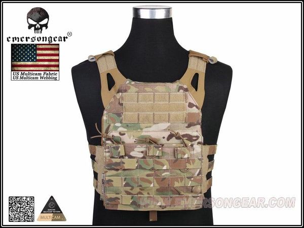 

emersongear jpc vest simplified version tactical jumper carrier combat gear back support 500d nlyon multicam em7344mc, Black;blue