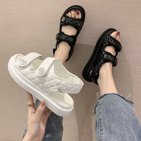 

sports women sandals ins summer student female sandals casual shoes, Black