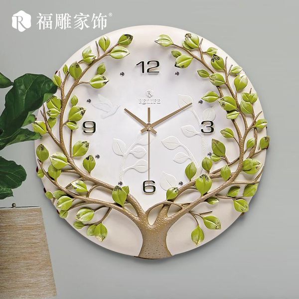 

wall clocks 3d large clock luxury hand-painted living room modern watch mechanism bedroom dining relogio parede decor sc451