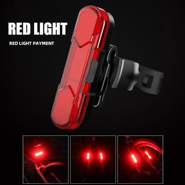 

mountain bike taillight bicycle rear lights usb rechargeable waterproof led warning safety night lamp cycling equipment