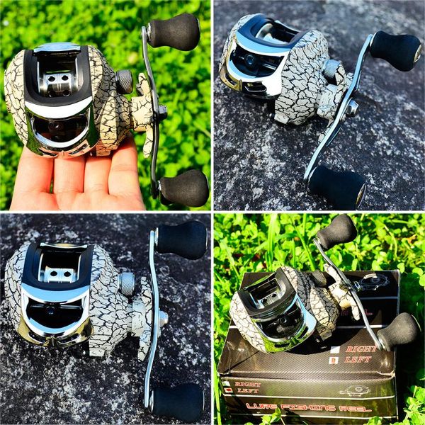 

7.2:1 12+1bb bearing water drop reel bait casting fishing gear ratio wheel aluminum spool baitcasting left-right handle reels
