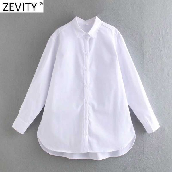 

zevity women fashion turn down collar long sleeve white kimono shirt office lady casual blouse roupas chic femininas ls7577 210603