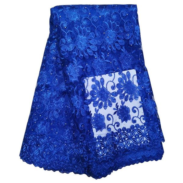 

ribbon 2021 latest royal blue african lace fabric beaded french nigerian tulle for woman dress, Pink;blue