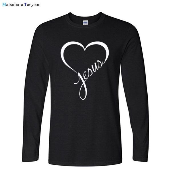 

men's t-shirts fashion your heart print mens t shirts o-neck long sleeve tshirt autumn spring shirt for men harajuku clothing, White;black