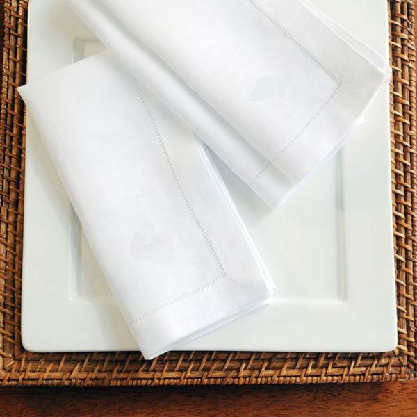 

white hemstitched napkins cocktail napkin for party wedding table cloth linen cotton 4 size available