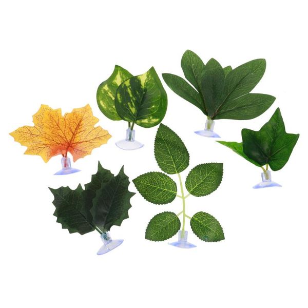 

6pcs aquarium betta fish leaf pad bed hammock spawning grounds decorations