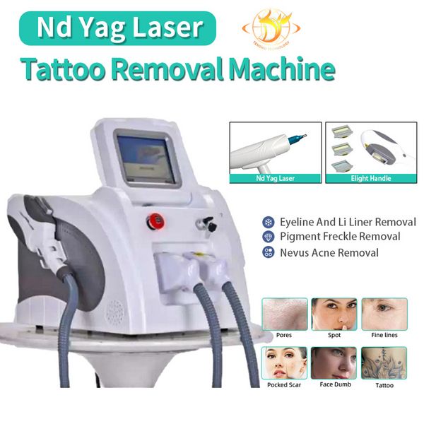IPL Laser Diodo Remoção de cabelo Rejuvenescimento Opt Elight Beauty Machine e tratamentos pigmentares a laser yag