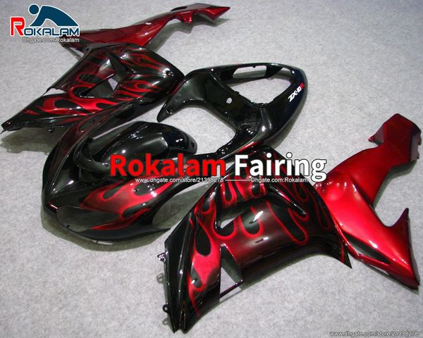 ZX-10R Für Kawasaki Rennverkleidungen Aftermarket Ninja ZX10R ZX 10R Kunststoffabdeckungen 2006 2007 Verkleidungsset (Spritzguss)