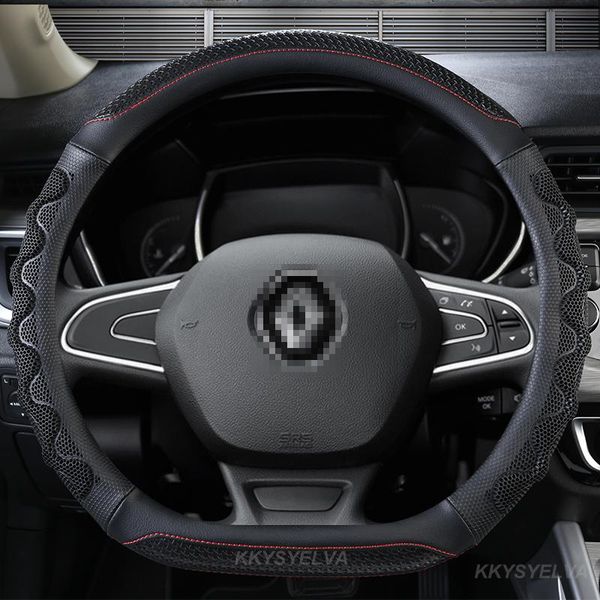 

steering wheel covers for scenic 1 2 3 4 grand megane car cover pu leather 38cm auto accessories