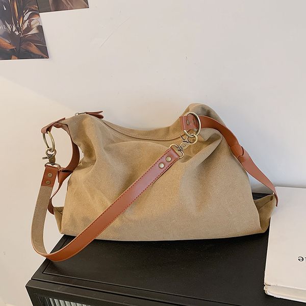 

retro canvas bag shoulder big new simple korean capacity large female trend tote shopping version 2021 sgkmh