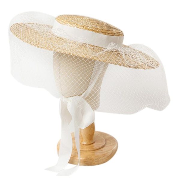 

wide brim hats mxmc straw hat girls summer beach vacation sun-proof size adjustable unisex, Blue;gray