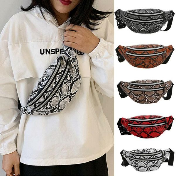 

waist bags women 2021 fashion pack belt bag travel bum small purse snakeskin prinetd fanny