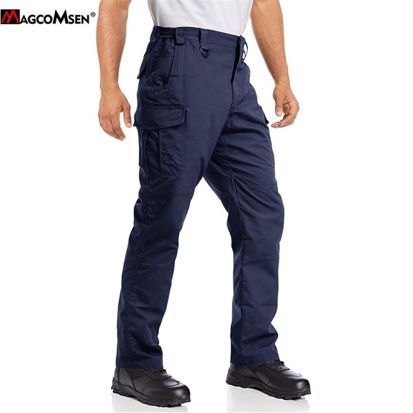 

magcomsen autumn men's military trousers rip-sswat tactical combat pants multi pockets army airsoft hunting hiking man 210715, Black