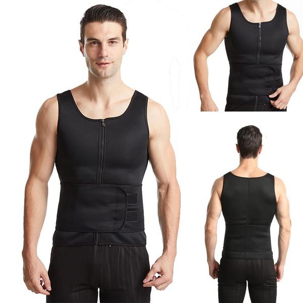 

yoga outfit men's sweat suit, large size black corset, fitness belly underwear, buckle, body shaping, waist