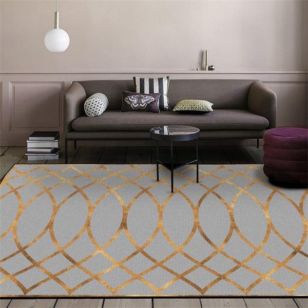 

carpets geometric gold dark gray living room anti-slip door mat plush custom made carpet bedroom rug bathroom floor big size