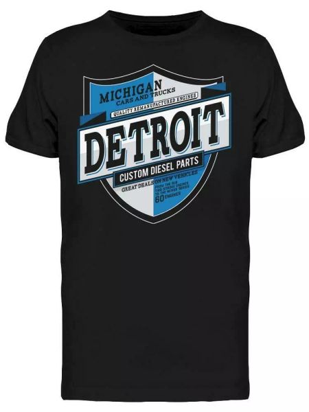 

Detroit Motorcycle Car Tee Men's -Image by Shutterstock, White;black
