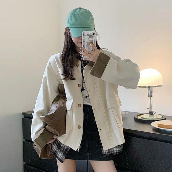 

women's jackets spring autumn work clothes jacket female korean loose student 2021 oversize versatile little rac, Black;brown