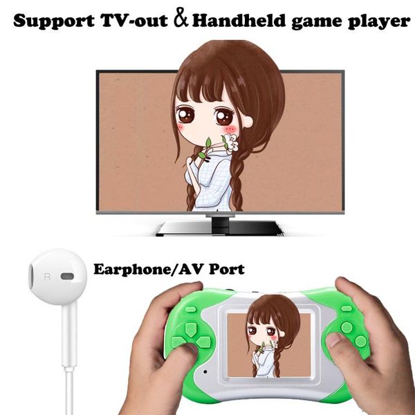 

retro portable 2.5" screen display mini held handheld player tv built-in 180 games good gift for nes kid players game