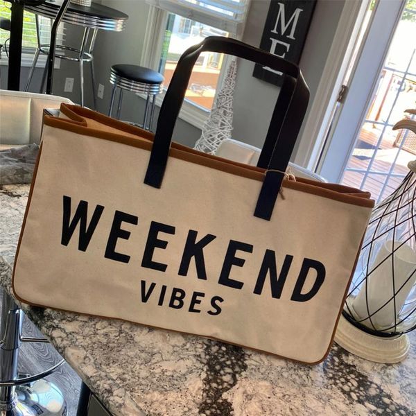 

diaper bags 2021 est women handmade canvas beach tote for summer, lady letter print large handbags, on weenkend shopping girls