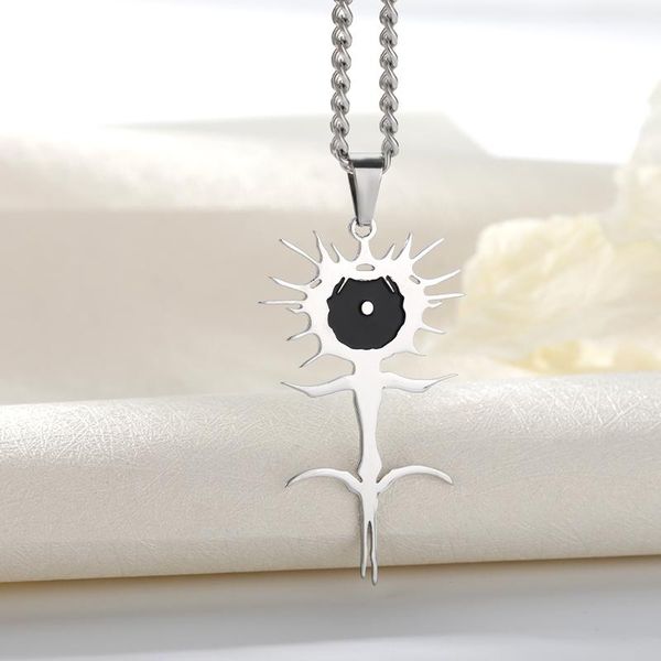 

chains goth stainless steel ghostemane magic necklace for women charming choker charm silver color chain men necklaces punk jewelry