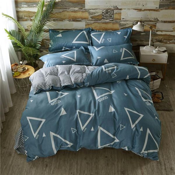 

bedding sets era impression cotton printed pillowcase quilt cover bed sheet  size king four-piece set