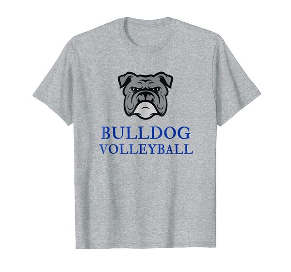 

bulldog volleyball t-shirt by hello fun, White;black