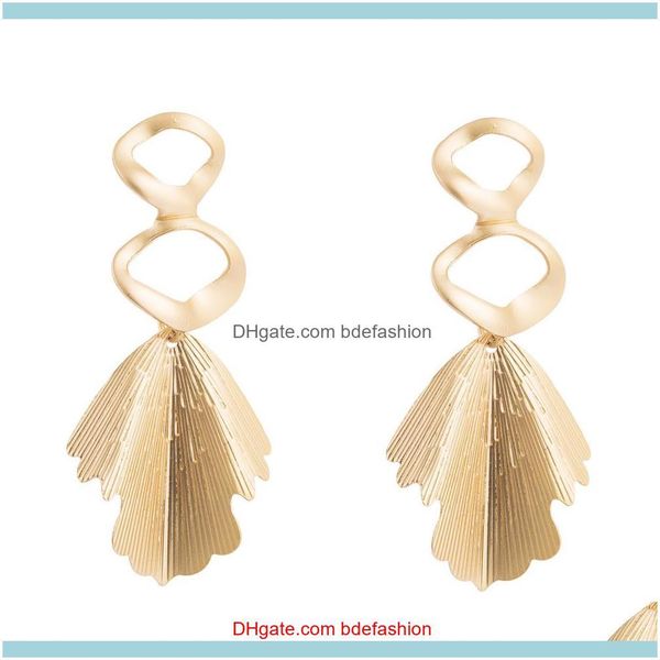 

& chandelier earrings jewelrypersonality exaggerated gold color leaf statement for woman retro simple temperament dangle earring drop delive, Silver