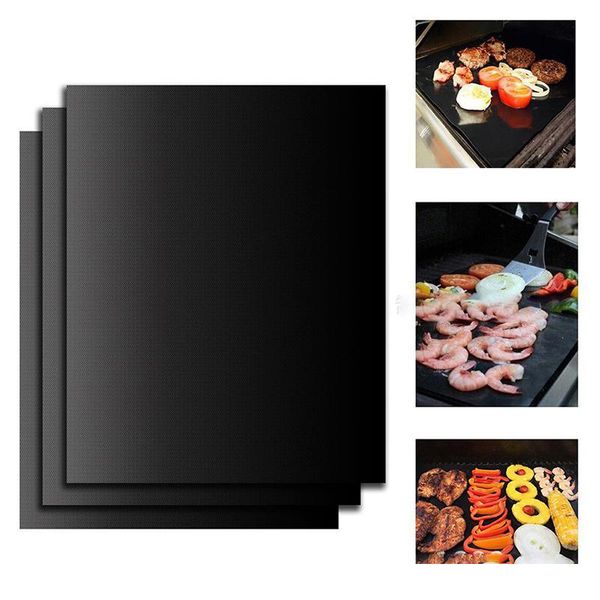 BARBEKÜ Araçları Izgara Mat Dayanıklı Yapışmaz Barbekü Paspaslar 40 * 33 cm Aşçı Levhalar Mikrodalga Fırın Açık Cam Elyaf Pişirme Aracı Ev Mutfak Malzemeleri