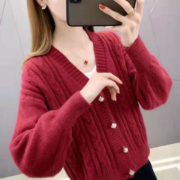 

women's sweaters bl-72 autumn winter cashmere sweater women keep warm v-neck pullovers knitting fashion korean long sleeve loose, White;black