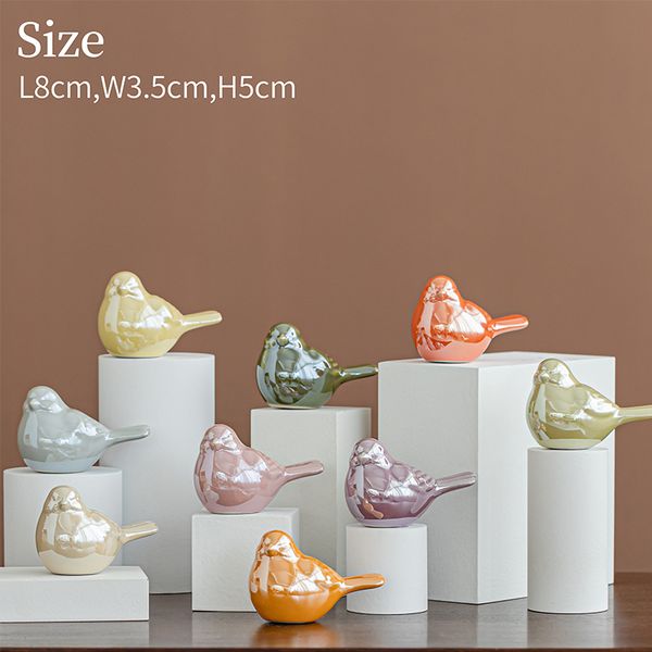 

home ceramics electroplating pearl glaze bird ornaments easter ornamentss modern jewelry