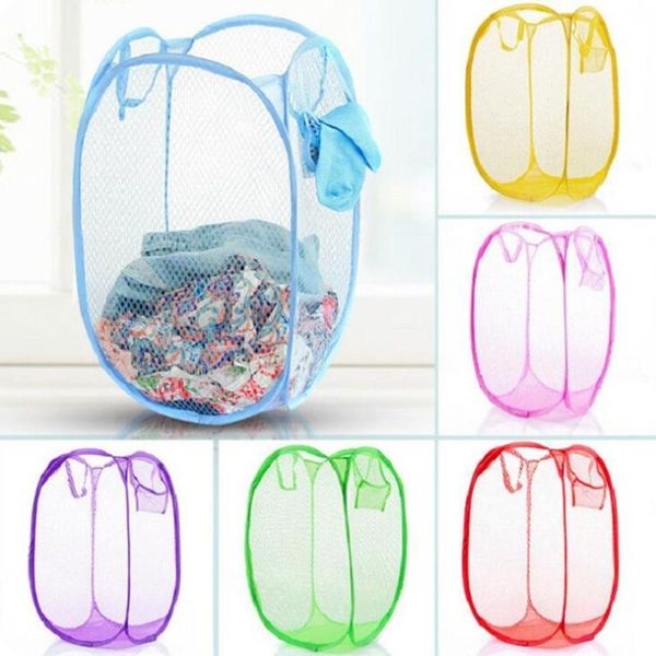 

foldable clothes washing bag net bra aid lingerie laundry basket mesh bin hamper cloth storage home organization bags