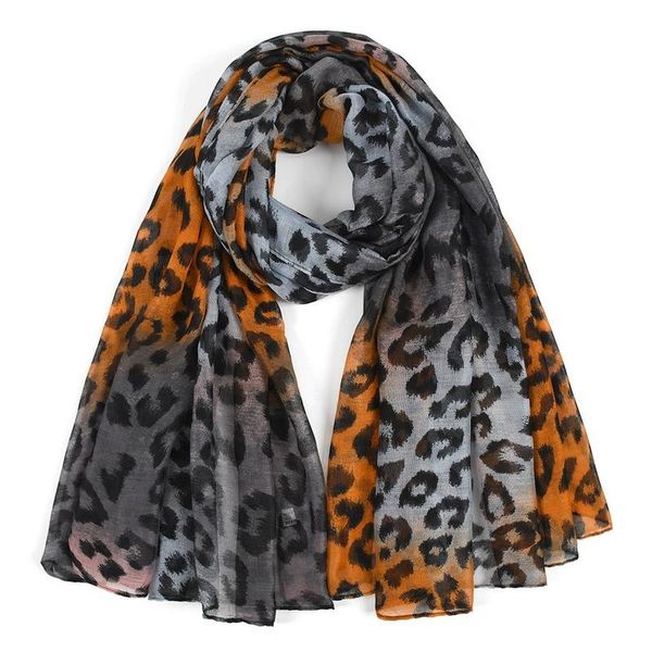 

scarves female leopard print scarf long sunscreen hijab rectangular bali yarn spots baotou cashew fashion shawl, Blue;gray