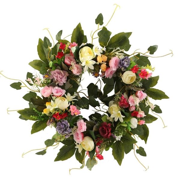 

artificial camellia spring flower wreath large decoration for wedding front door a0na decorative flowers & wreaths