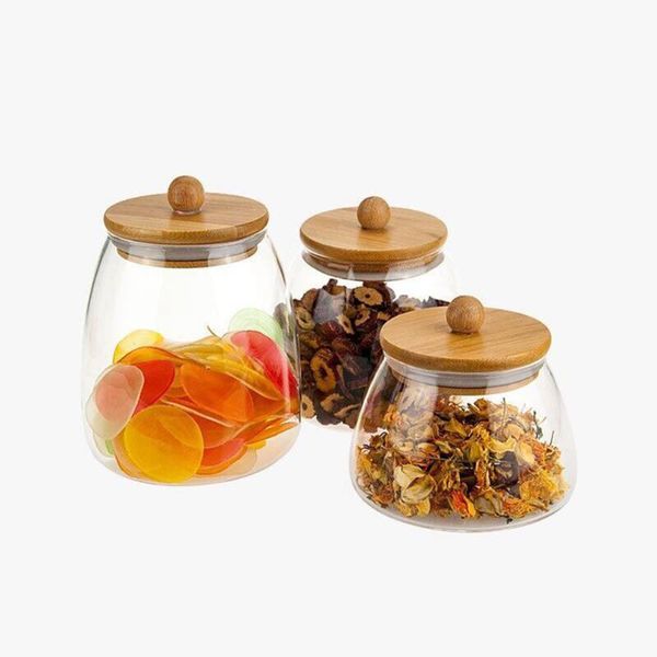 

storage bottles & jars 1pc glass sealed can box bottle container for coffee beans kitchen food sealing drop portability