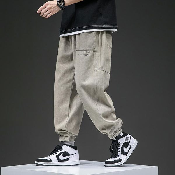 

men's pants 2021 black cargo men hip hop spring autumn harem pant streetwear harajuku jogger sweatpant cotton trousers male