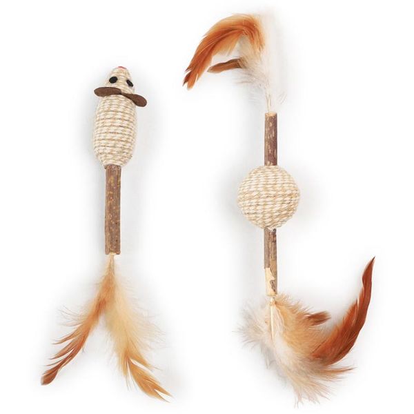 

cat toys 1pcs wooden hamster chew teeth care natural molar ball exercise playing bell roller toy for rabbits rats guinea pig.