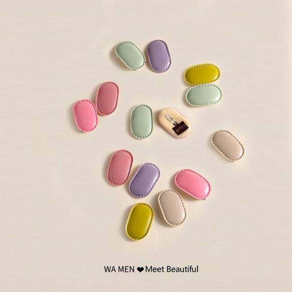 

cute candy color hair clips for children sweet korean barrettes grips accessories headwear hairpin, Slivery;white