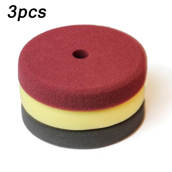 

car sponge polishing pad sanding 3pcs 7\" disc for waxing pads protable