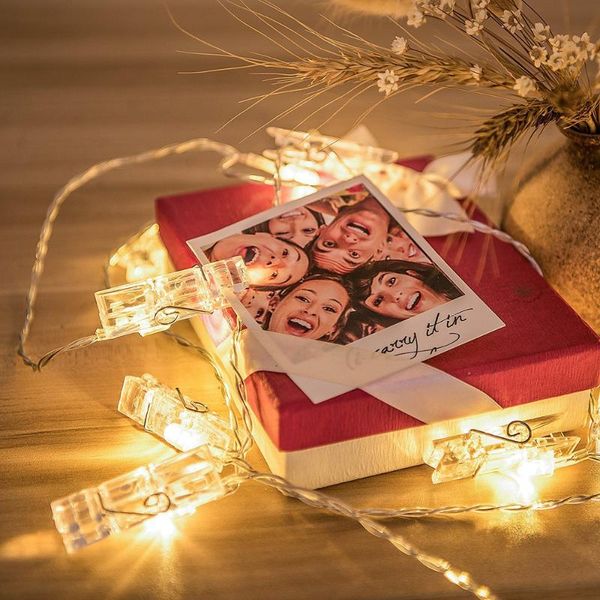 

strips 30/40led usb led po clip string lights fairy outdoor battery operated garland christmas decoration room party wedding