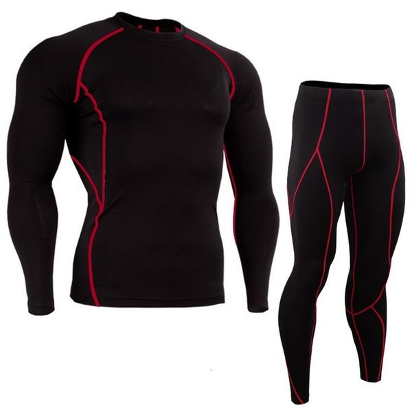 

sports suits quick-drying compression men sport training gym jogging running suit men's tight fitness workout clothes, White