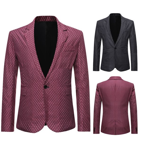 

fashion suits large high end men's jacquard jacket in autumn and winter of 2021, White;black