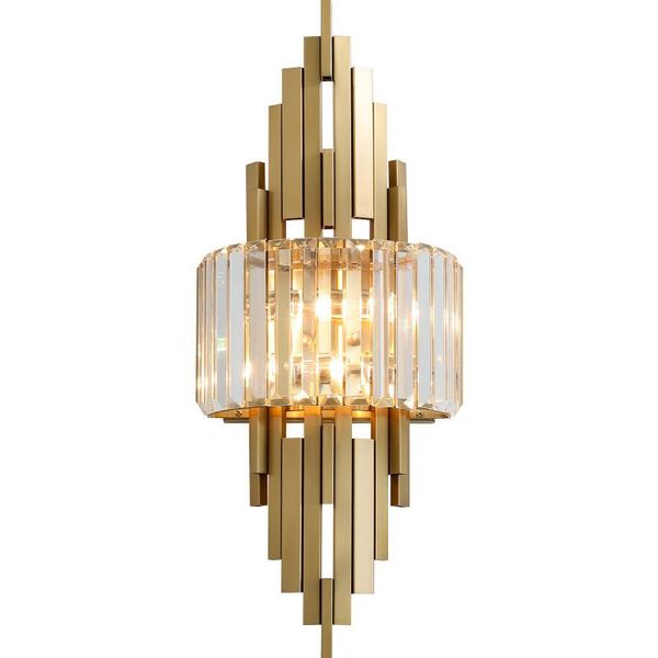

wall lamps modern led lamp clear crystal foyer bedroom el room sconces gold metal e14 surface mount art deco luminaire